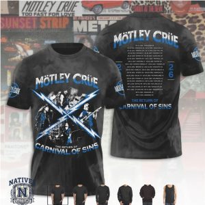 Motley Crue Carnival Of Sins Tour Dates Concert T Shirt