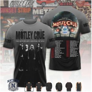 Motley Crue Return Of Carnival Of Sins Tour Band Photo T Shirt