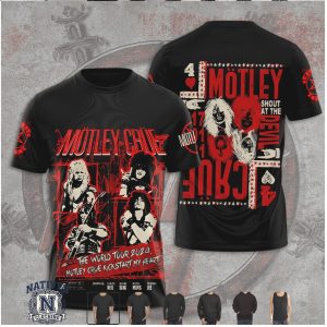 Motley Crue World Tour 2024 Heavy Metal Graphic T Shirt