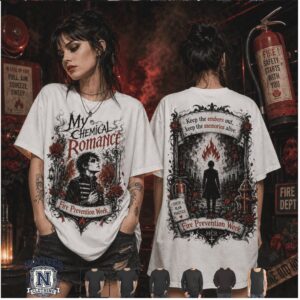 My Chemical Romance Fire Prevention Week Gothic Rose T Shirt