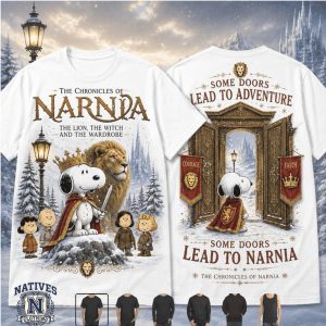Narnia Snoopy Lion Witch Wardrobe Vintage Fantasy T Shirt