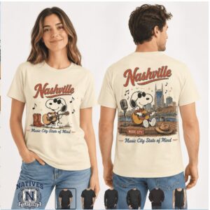 Nashville Music City Snoopy Guitar State Of Mind T Shirt