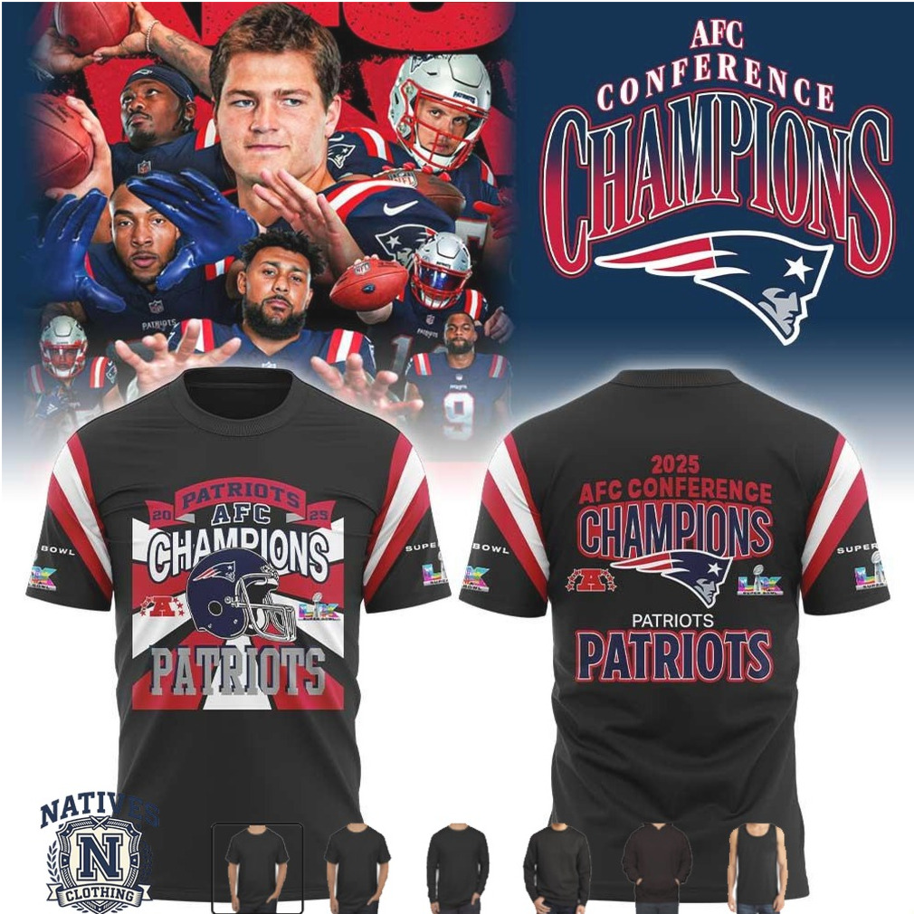New England Patriots AFC Conference Champions Football T Shirt New England Patriots AFC Conference Champions Football T Shirt