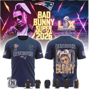 New England Patriots Bad Bunny Super Bowl T Shirt
