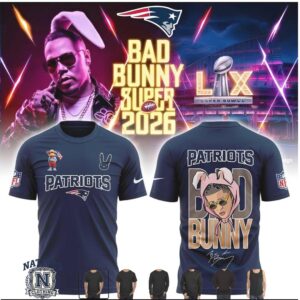 New England Patriots Bad Bunny Super Bowl T Shirt