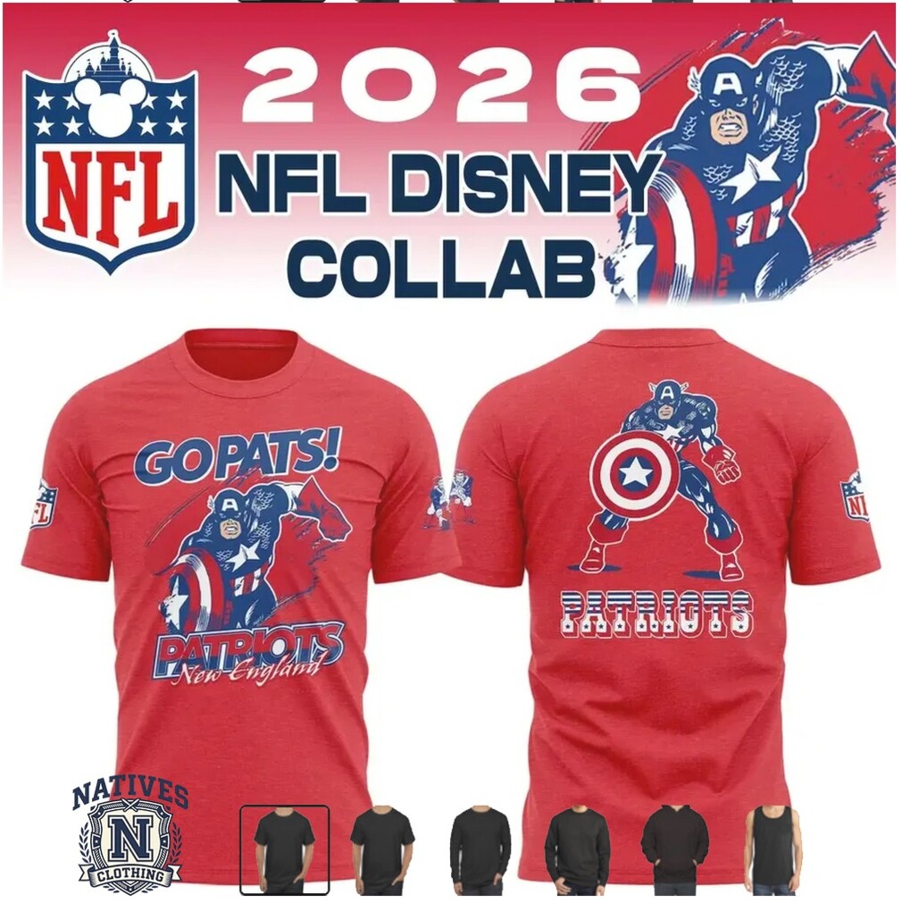 New England Patriots Captain America NFL T Shirt New England Patriots Captain America NFL T Shirt