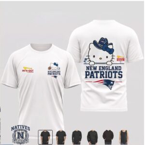 New England Patriots Hello Kitty Cowboy Hat T Shirt