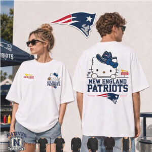 New England Patriots Hello Kitty Cowboy Hat T Shirt