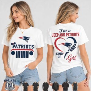New England Patriots Jeep Heartbeat Kind Of Girl T Shirt
