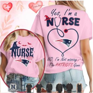 New England Patriots Nurse Halloween Stethoscope T Shirt