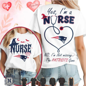 New England Patriots Nurse Halloween Stethoscope T Shirt