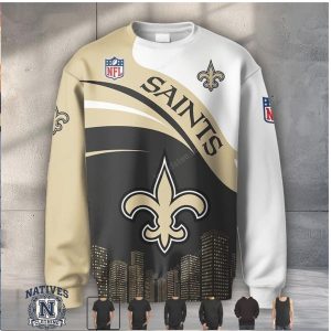 New Orleans Saints Fleur De Lis Skyline Graphic Hoodie