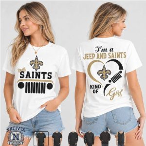 New Orleans Saints Jeep Kind Of Girl Heart T Shirt