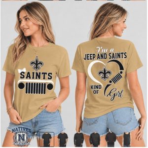 New Orleans Saints Jeep Kind Of Girl Heart T Shirt