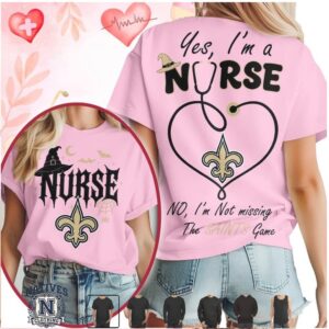 New Orleans Saints Nurse Halloween Stethoscope T Shirt