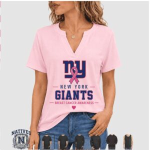 New York Giants Faith Over Fear Breast Cancer Awareness T Shirt
