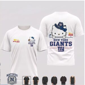 New York Giants Hello Kitty Cowboy Hat T Shirt