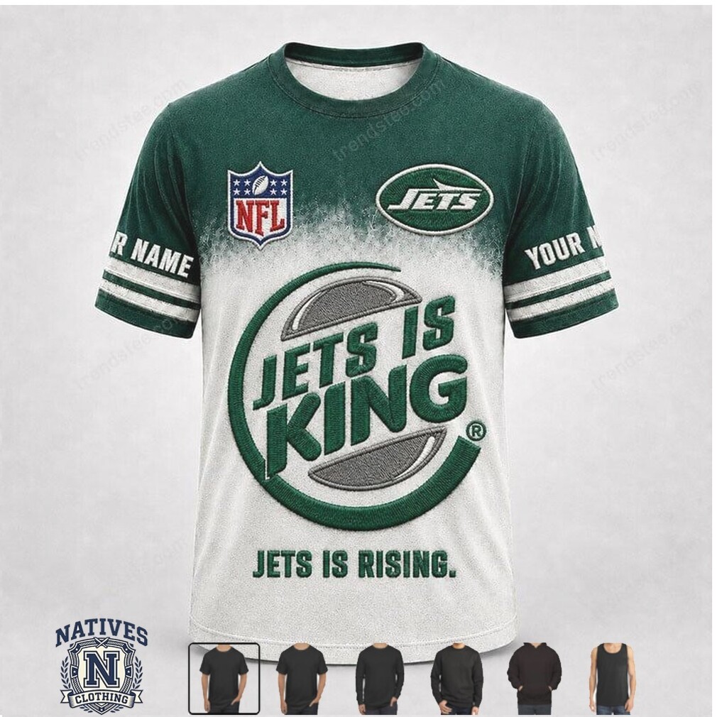 New York Jets Football King Parody Graphic Apparel New York Jets Football King Parody Graphic Apparel
