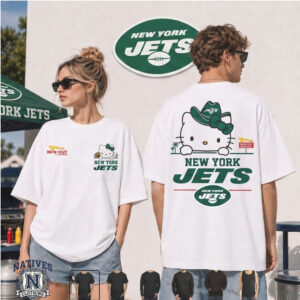 New York Jets Hello Kitty Cowboy Hat T Shirt