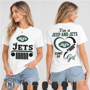 New York Jets Jeep Kind Of Girl Heart T Shirt