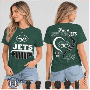 New York Jets Jeep Kind Of Girl Heart T Shirt