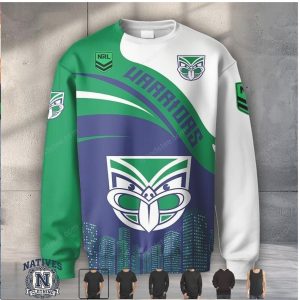 New Zealand Warriors Mascot Graphic Skyline Hoodie T Shirt