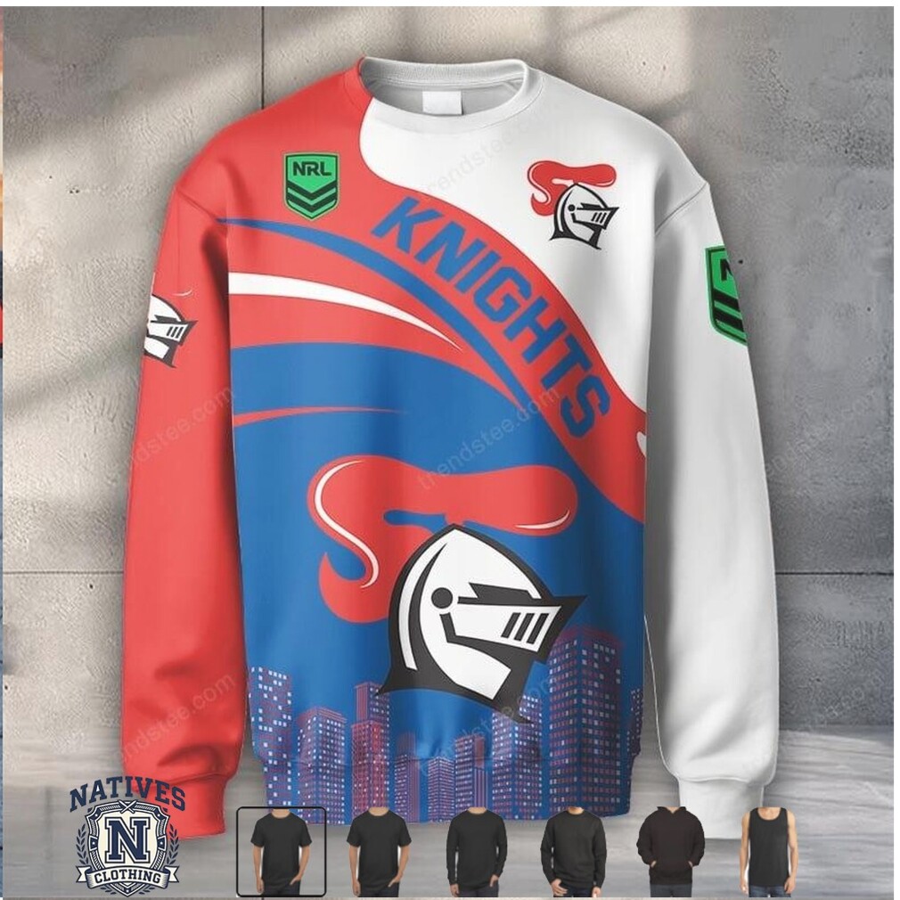 Newcastle Knights NRL City Graphic Printed T Shirt Hoodie Newcastle Knights NRL City Graphic Printed T Shirt Hoodie