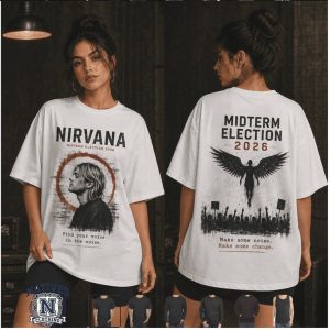 Nirvana Midterm Election 2026 In Utero Angel Grunge Rock Music T Shirt