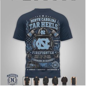 North Carolina Tar Heels Firefighter Helmet Fire Rescue T Shirt