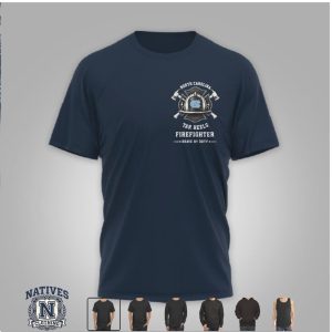 North Carolina Tar Heels Firefighter Helmet Fire Rescue T Shirt