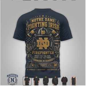 Notre Dame Fighting Irish Firefighter Brave By Duty T Shirt