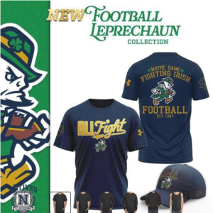 Notre Dame Fighting Irish Football Leprechaun T Shirt