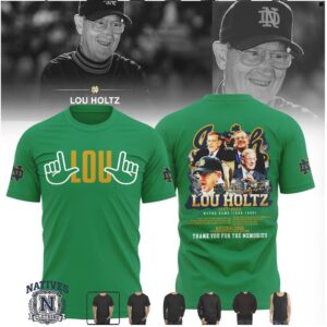 Notre Dame Fighting Irish Lou Holtz Memorial T Shirt
