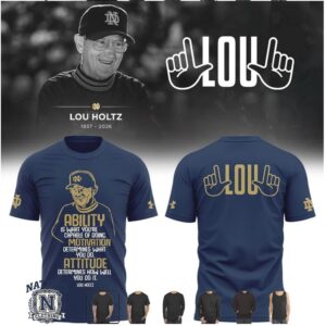 Notre Dame Fighting Irish Lou Holtz Quote Football T Shirt