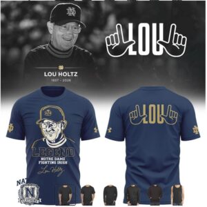 Notre Dame Fighting Irish Lou Holtz Vintage Legend T Shirt