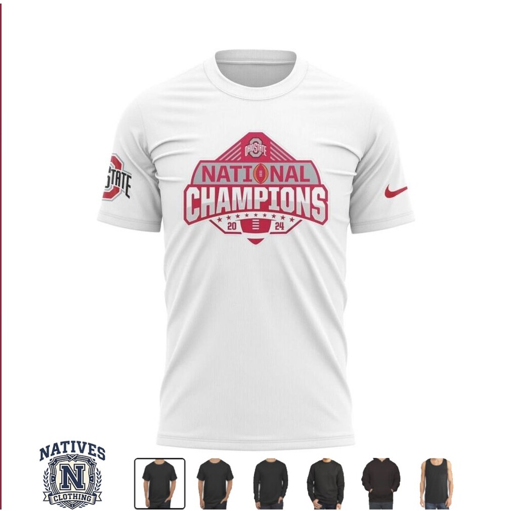 Ohio State Buckeyes 2024 National Champions Football Graphic T Shirt Ohio State Buckeyes 2024 National Champions Football Graphic T Shirt