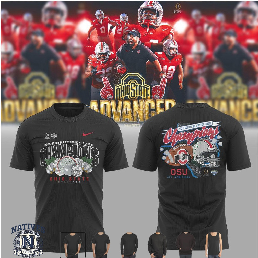 Ohio State Buckeyes 2025 Cotton Bowl Champs T Shirt Ohio State Buckeyes 2025 Cotton Bowl Champs T Shirt