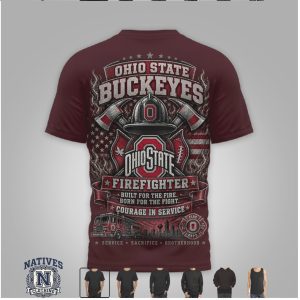 Ohio State Buckeyes Firefighter Service Brotherhood Graphic T Shirt