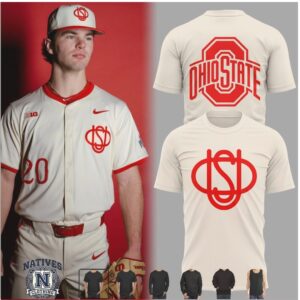 Ohio State Buckeyes Vintage Script Baseball Jersey T Shirt