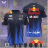Oracle Red Bull Racing Bull Logo Blue Chevron Pattern T Shirt Oracle Red Bull Racing Bull Logo Blue Chevron Pattern T Shirt