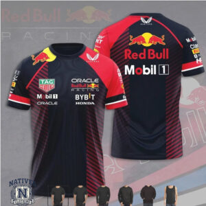 Oracle Red Bull Racing Red Diagonal Stripe Sponsor T Shirt