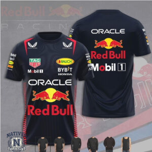 Oracle Red Bull Racing Team Logo Classic Motorsport T Shirt