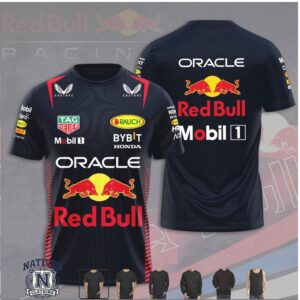 Oracle Red Bull Racing Team Logo Classic Motorsport T Shirt