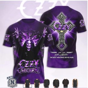Ozzy Osbourne Memorial Cross Purple Memorial T Shirt