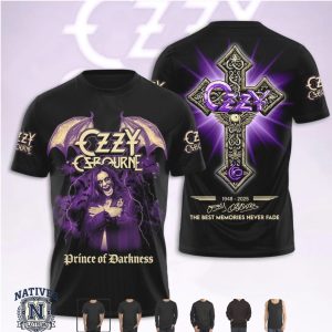 Ozzy Osbourne Prince Of Darkness Cross Memorial T Shirt