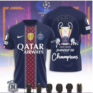 PSG Budapest 26 Champions League Final Soccer T Shirt