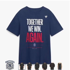 PSG Together We Win Again 2026 Team Roster Soccer T Shirt