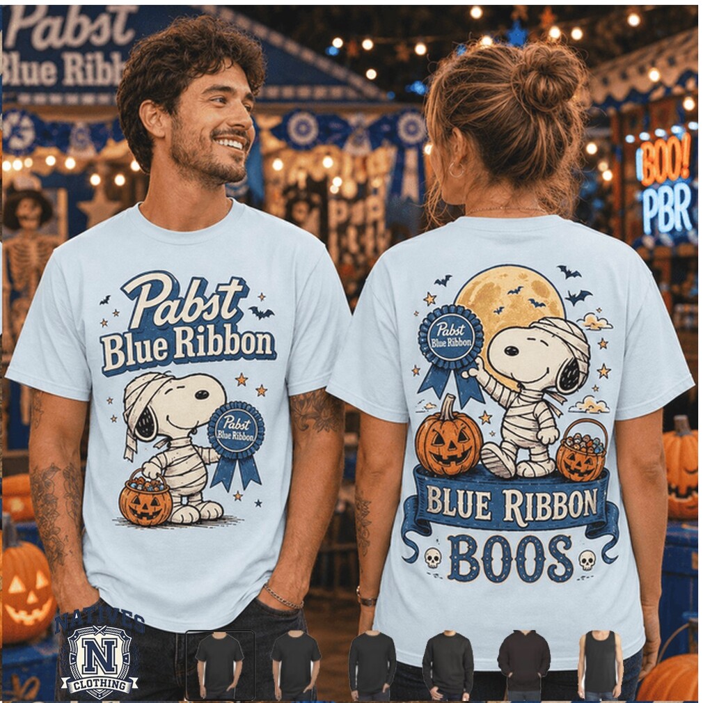Pabst Blue Ribbon Snoopy Mummy Blue Ribbon Boos Halloween Beer T Shirt Pabst Blue Ribbon Snoopy Mummy Blue Ribbon Boos Halloween Beer T Shirt