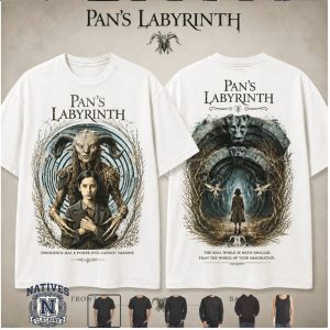 Pans Labyrinth Faun Movie Retro Dark Fantasy Graphic T Shirt