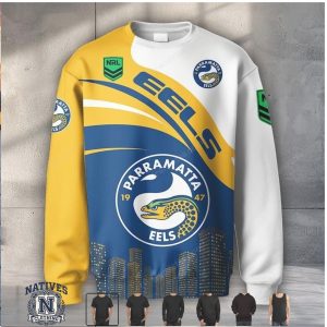 Parramatta Eels NRL City Skyline Graphic Hoodie T Shirt